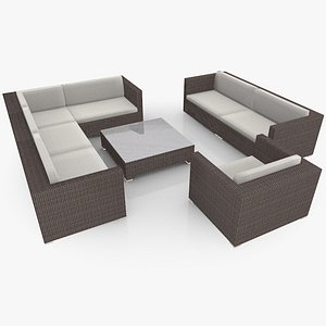 c4d garden lounge furniture set