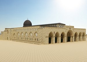 3D al-aqsa mosque architecture interior model