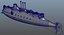 steampunk steam submarine 3d model