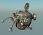 steampunk steam submarine 3d model