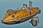 steampunk steam submarine 3d model