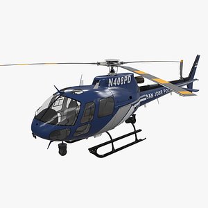 3D model helicopter san jose police