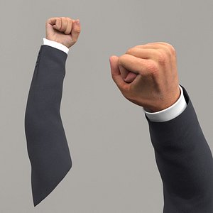 Male Arm Power Fist Animated Rigged for Maya 3D model