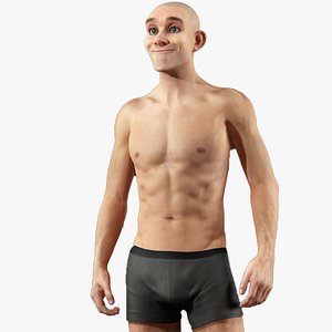 Realistic Cartoony Male Fully Rigged 3D