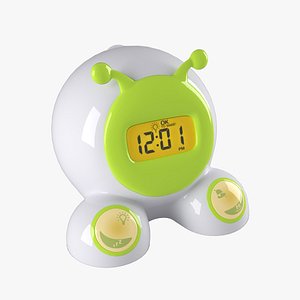 3D digital alarm clock model