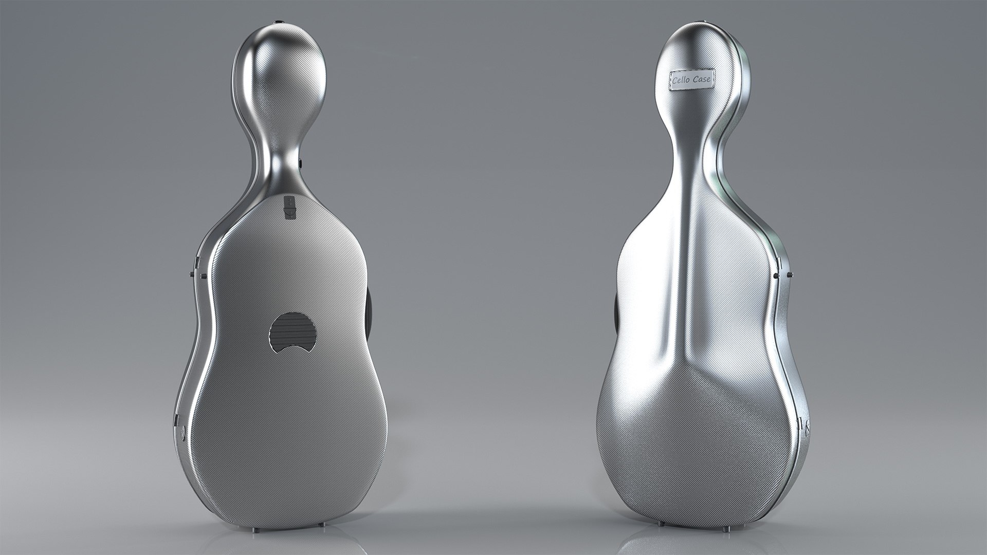 Carbon Classic Cello Case Closed 3D model preview