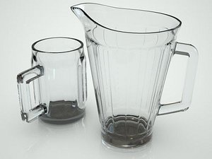 beer pitcher mug 3d model