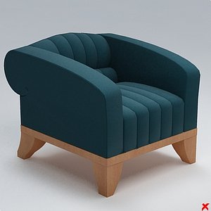 3d armchair chair