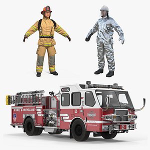Pumper Truck and Firefighters Collection