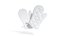 White Oven Mitten - kitchen linen gloves potholders