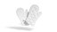 White Oven Mitten - kitchen linen gloves potholders