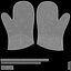 White Oven Mitten - kitchen linen gloves potholders