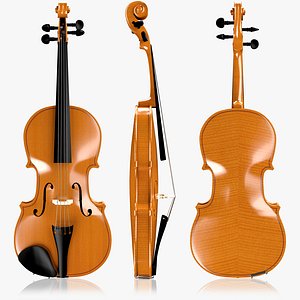 violin wood 3d 3ds