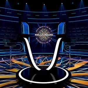 3D Millionaire TV Studio Stage Light UK Modern Set 1