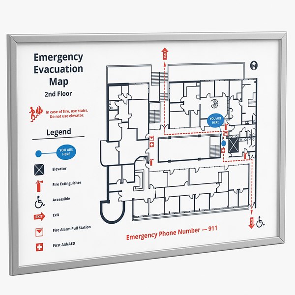 mapa de salida de emergencia