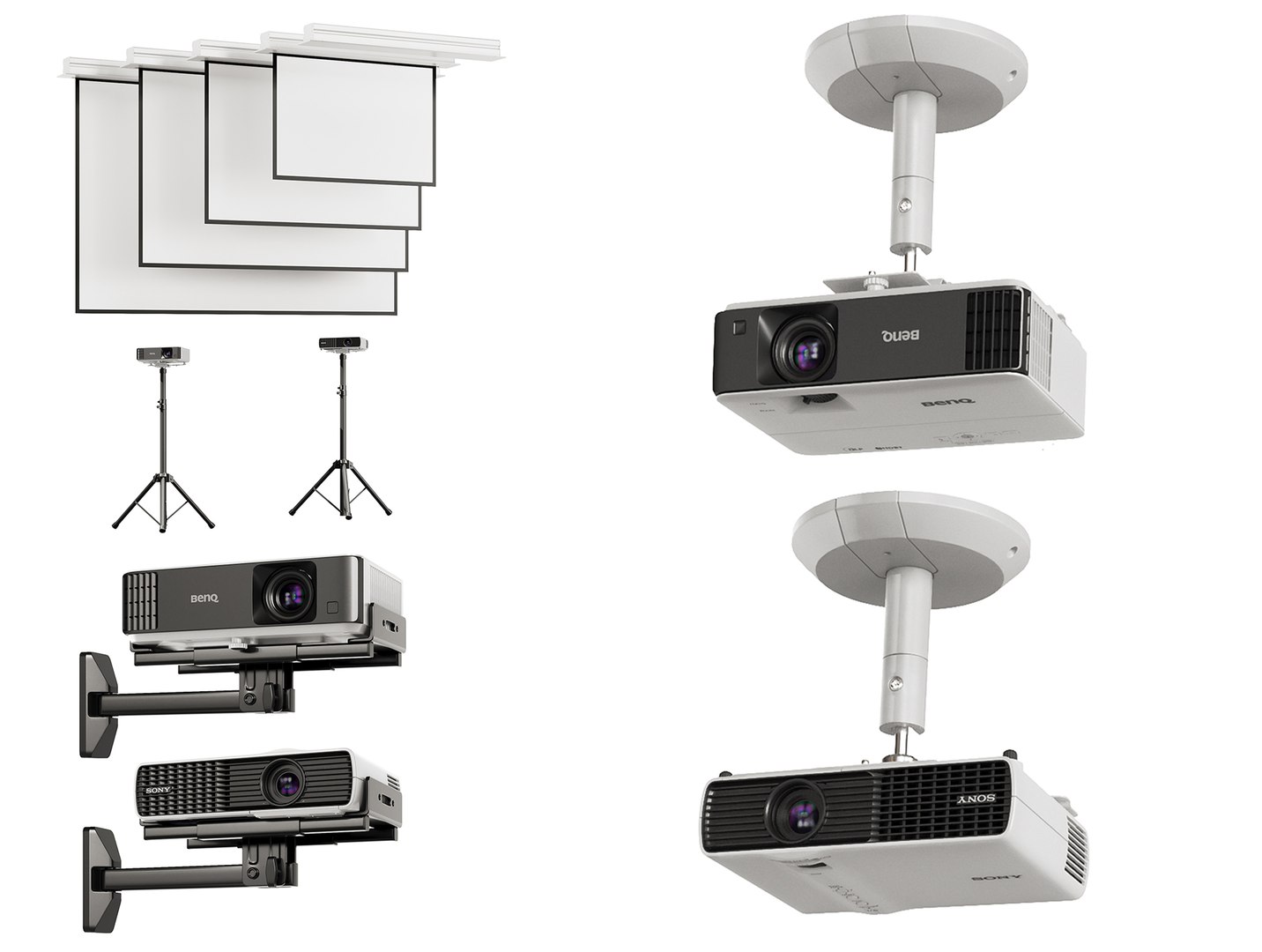 Projector Benq W1070 3D Model - TurboSquid 1411906