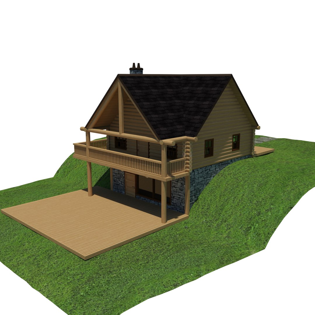 Log House 3d Model