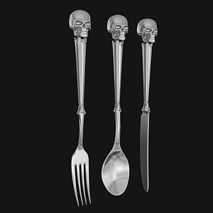 3d tableware skull model