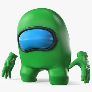 Sad Among Us Character Green