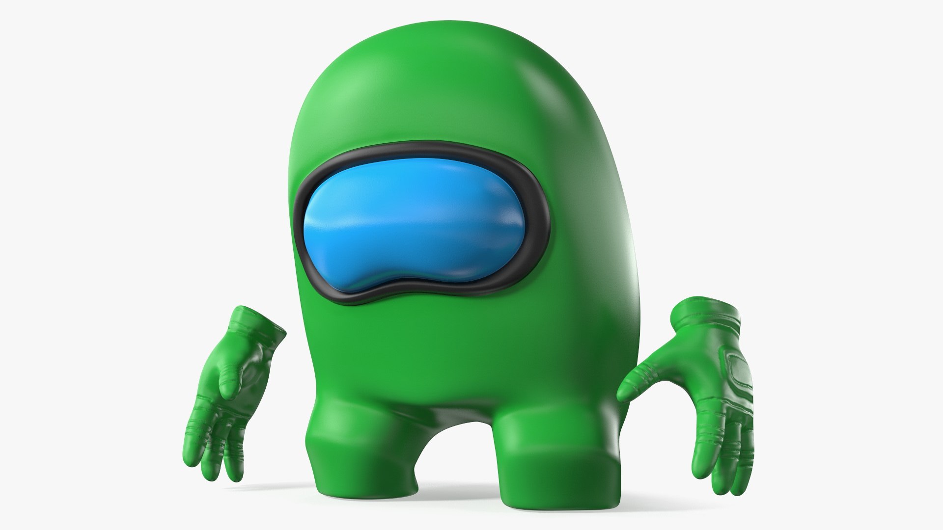Sad Among Us Character Green 3D model preview