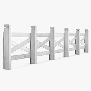 Ranch Fence White 3D model