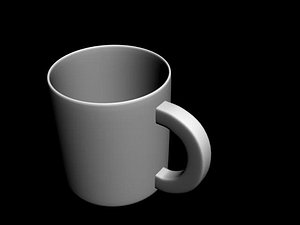 porcelain cup 3D model