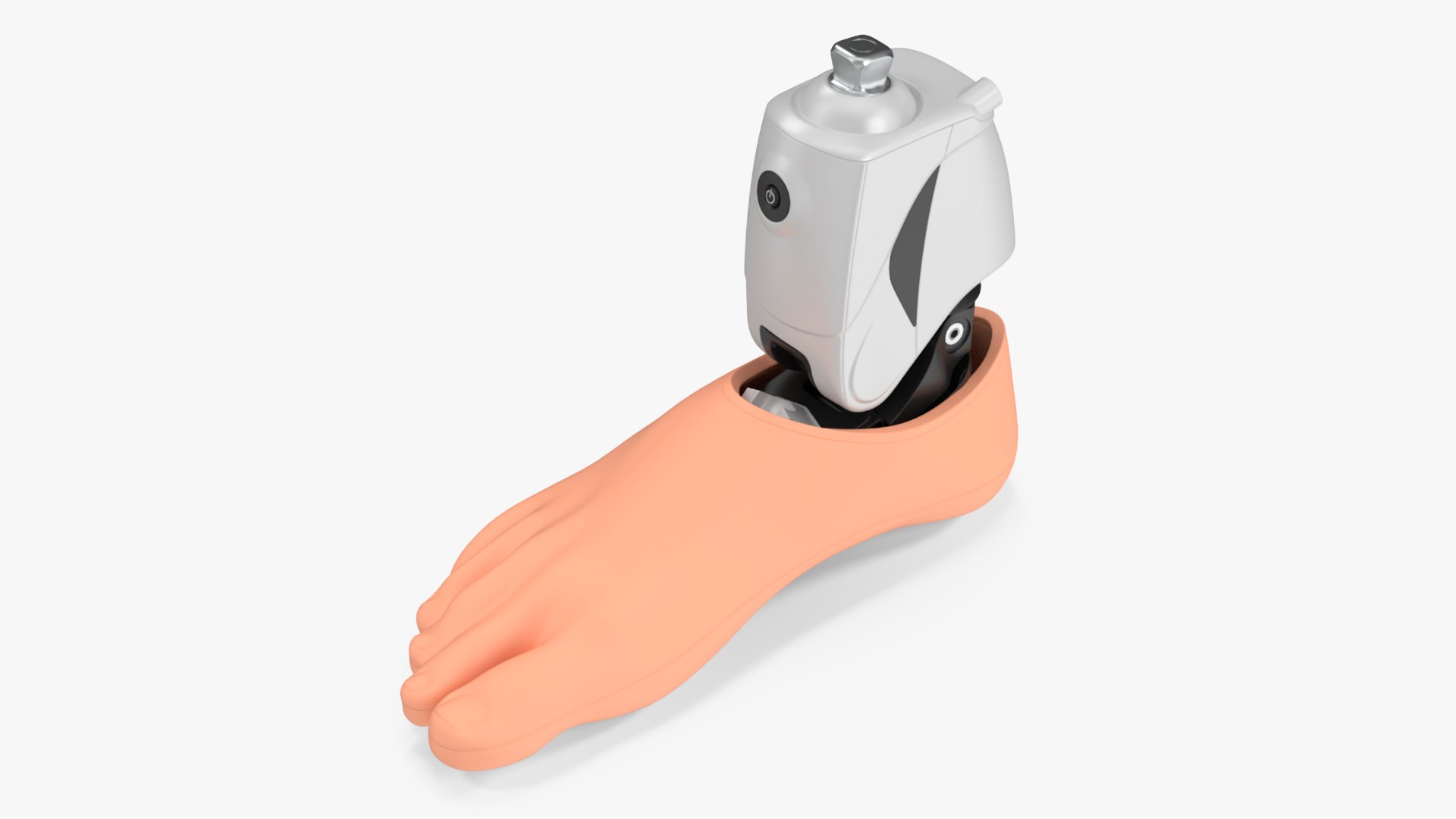 Bionic Prosthesis with Rubber Foot 3D model preview