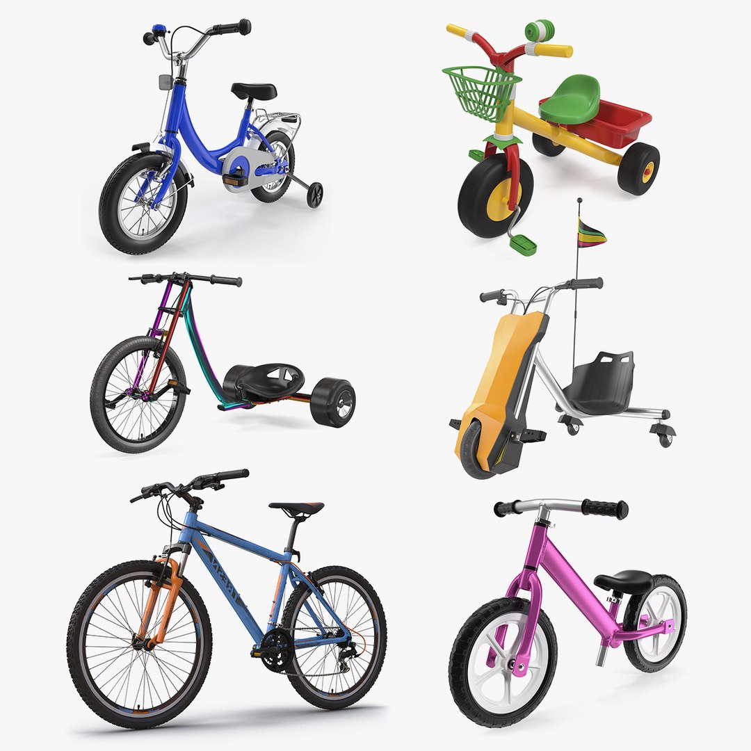 3D Child Bikes Collection 4 https://p.turbosquid.com/ts-thumb/Sa/MAbQue/8x/childbikescollection43dsmodel000/jpg/1656542892/1920x1080/fit_q87/c21af53dbea218a3401221e8e75fe4e3946d28b3/childbikescollection43dsmodel000.jpg