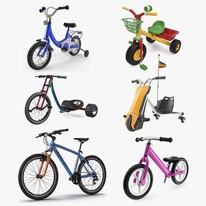 3D Child Bikes Collection 4