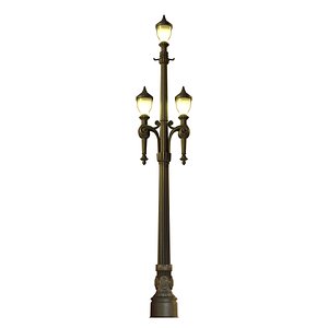 3d street lamp 16b light model