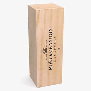 Wooden Champagne Box Moet and Chandon Brut Imperial 3D