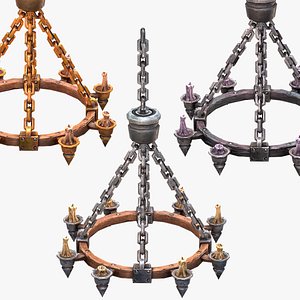 Chandelier with Candles 3D model