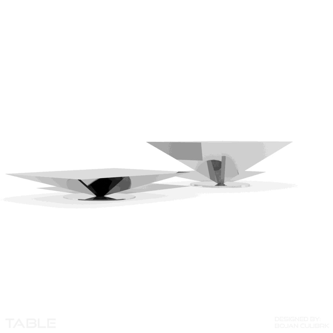 Table Set 3d Obj