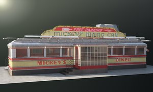 3d diner mickey s model