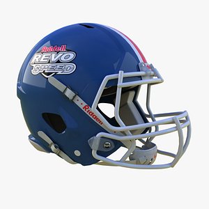 3d american football helmet riddell