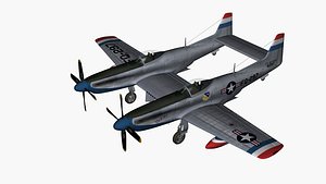 P-82 E Twin Mustang  OLE 97 3D model