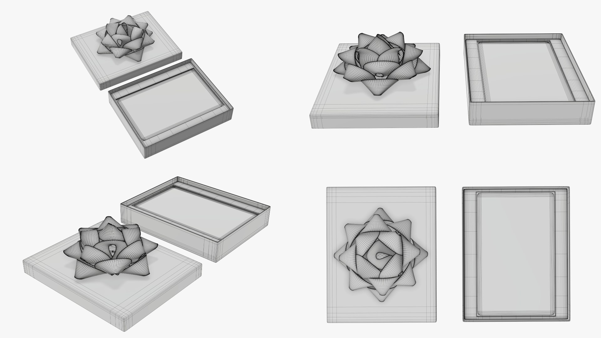 3D ribbon holiday gift model - TurboSquid 1646147