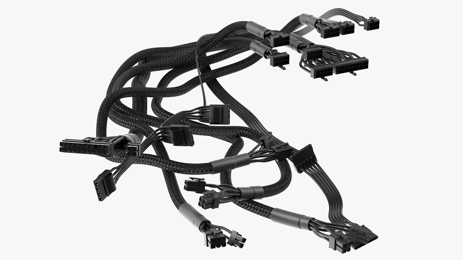Modular PSU Wires 3D model preview