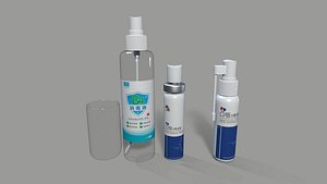 Pharmaceutical packaging Pharma series - Jar - Bottle - Sprayer 3D model