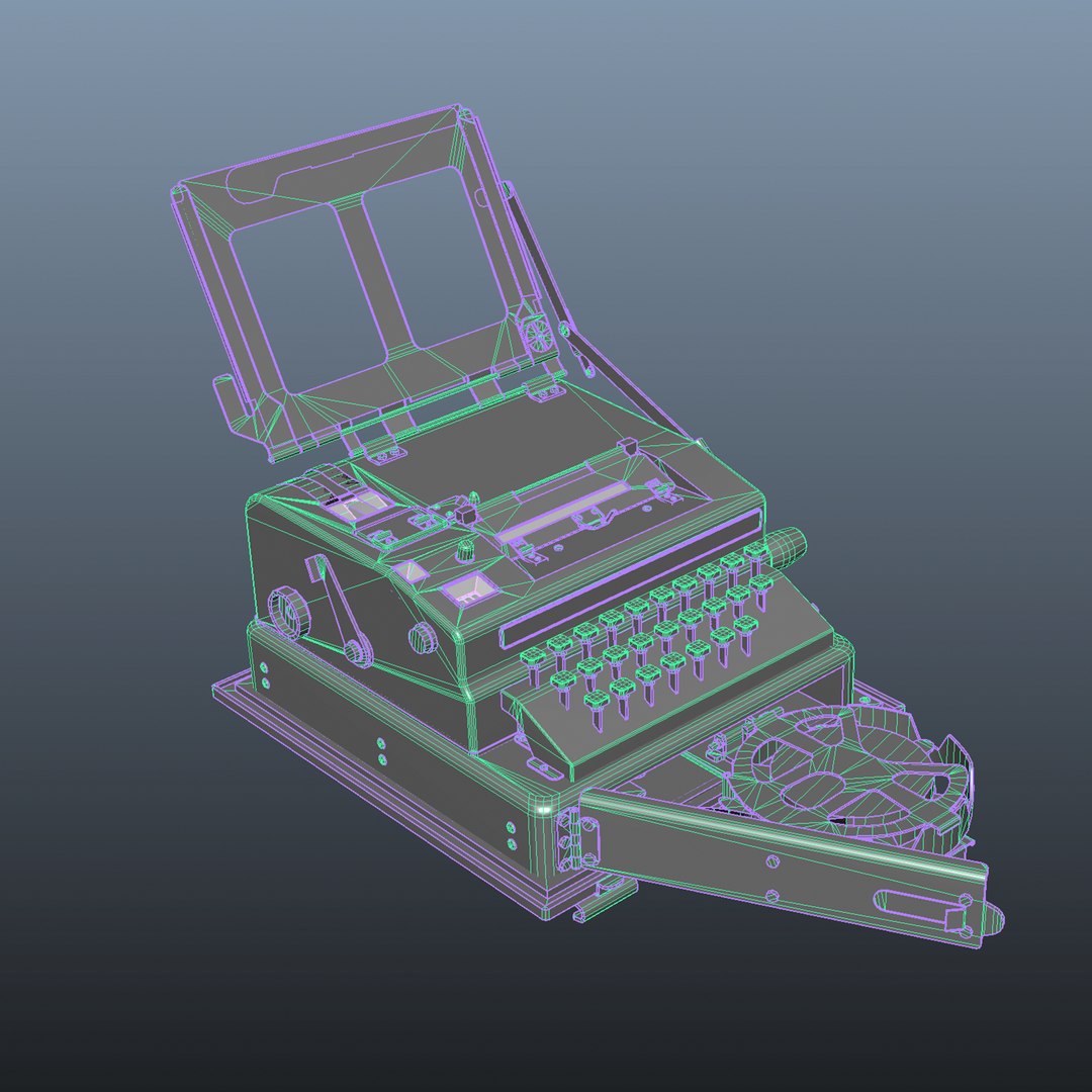 SG 41 Cipher Machine WWII German Encryption Device low-poly 3d model 3D model https://p.turbosquid.com/ts-thumb/Sa/kcu645/ad/wiref2/png/1778147211/1920x1080/fit_q87/ba373b937a544988e31143badefc062cde306434/wiref2.jpg