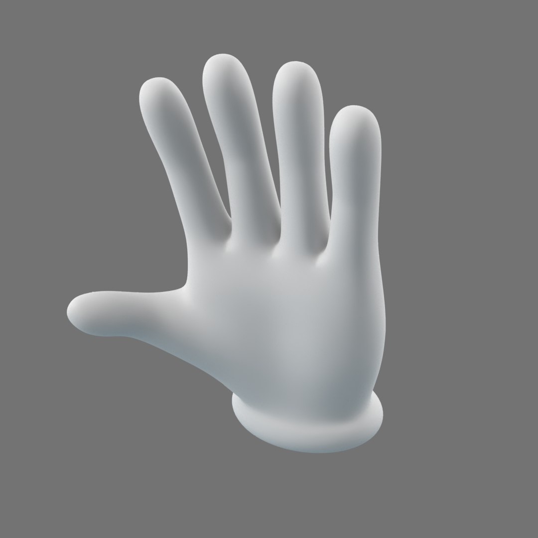 Cartoon Hand Glove 3D Model - TurboSquid 1395953