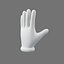 Cartoon Glove Hands Low Poly  5 fingers