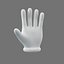 Cartoon Glove Hands Low Poly  5 fingers