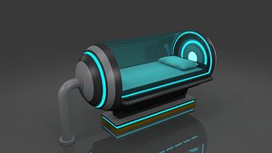 3D model Sci Fi Bed