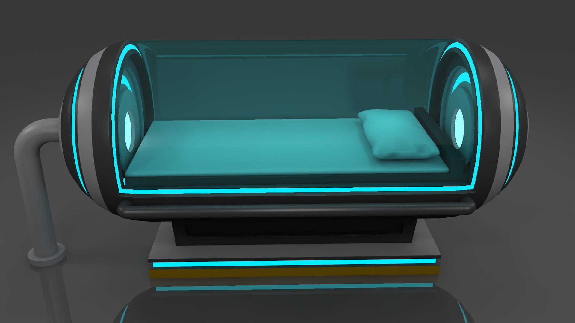 3D Model Sci Fi Bed - TurboSquid 2345901