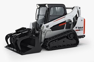Bobcat T590 Compact Track Loader with Grapple Attachments