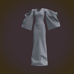 3D Kung Fu dress - 3D Female Vintage gown