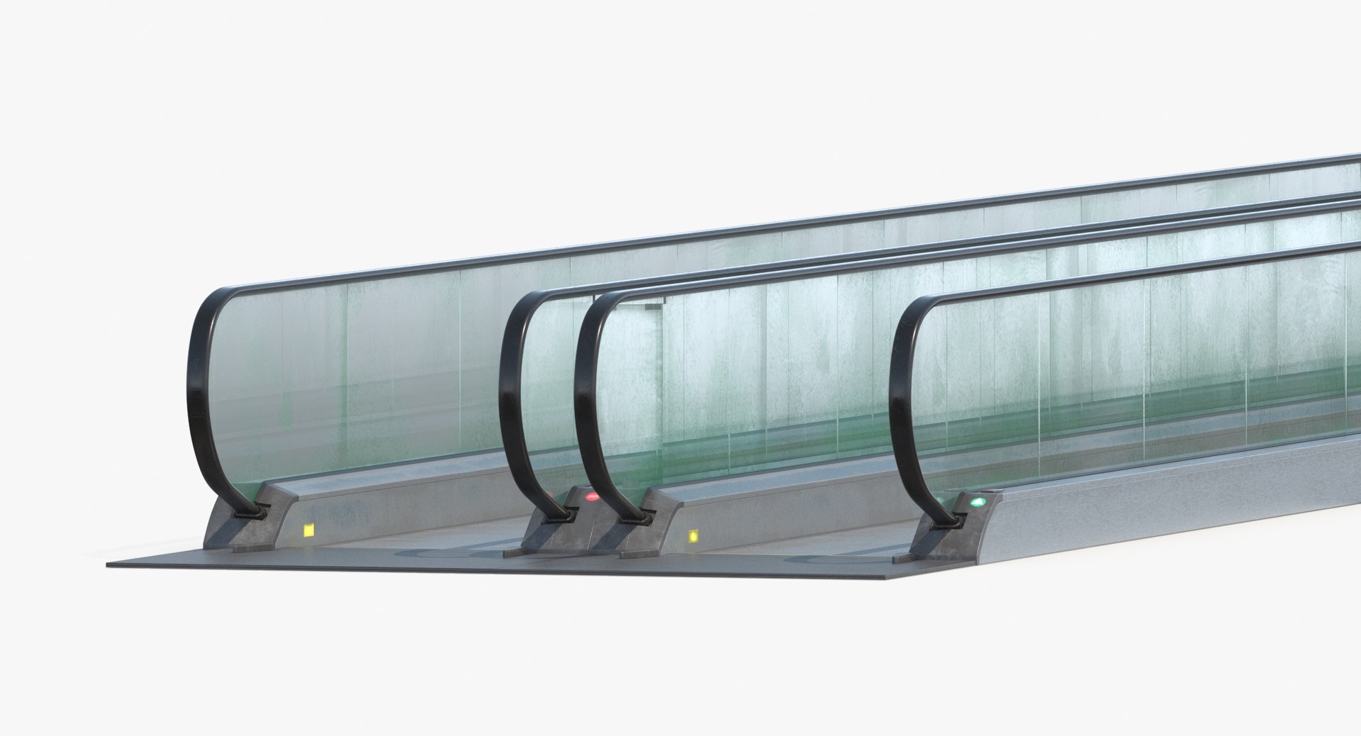 Moving Walkways Single 20m And Double 40m Length Clear And Dirty 3D ...