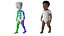 Mały chłopiec o jasnej karnacji w body Rigged