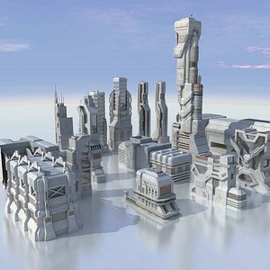 Sci Fi City Futuristic Buildings